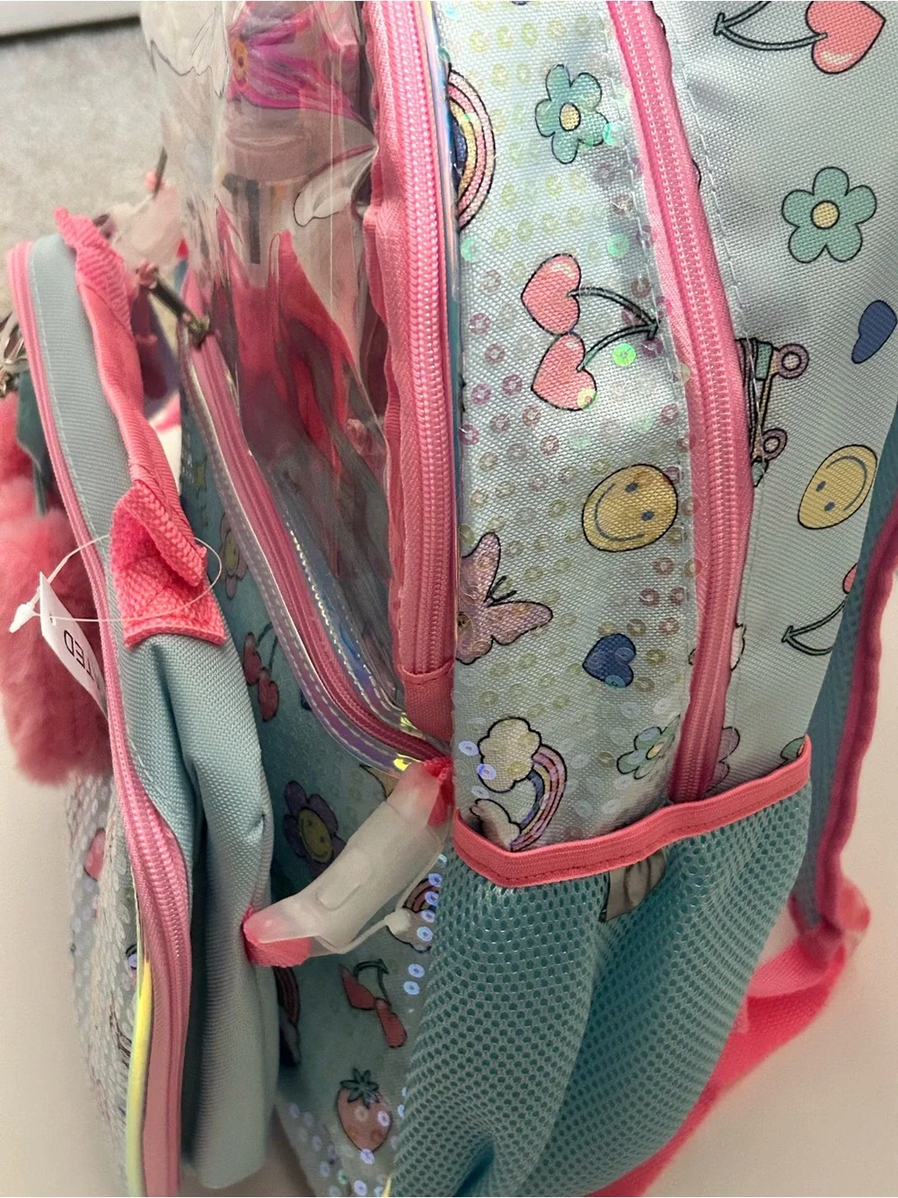 Adorable Kids Sequin Backpack with stationary set and Lunch Bag NWT